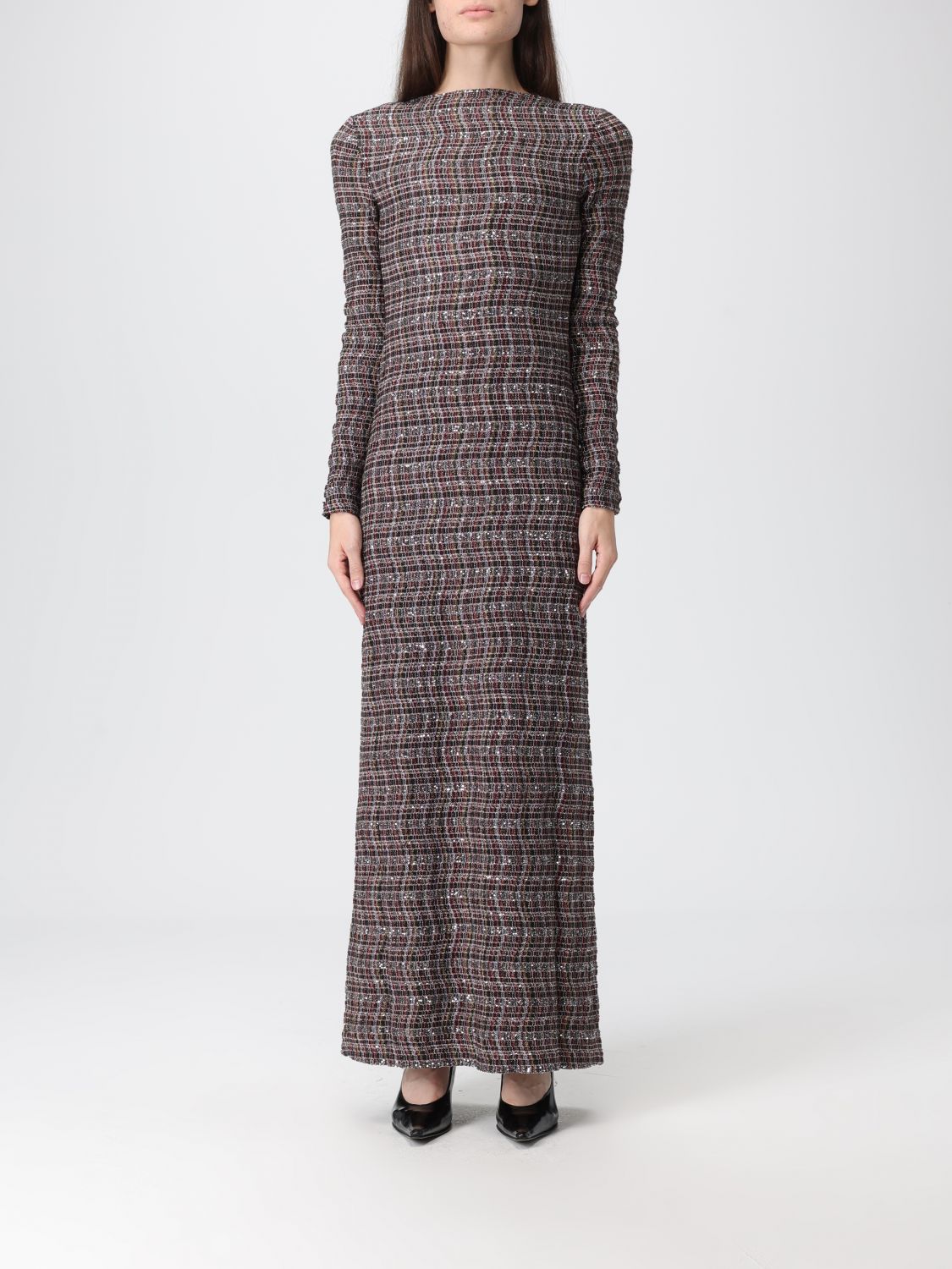 Missoni Dress Woman Color Burgundy In Burgundy