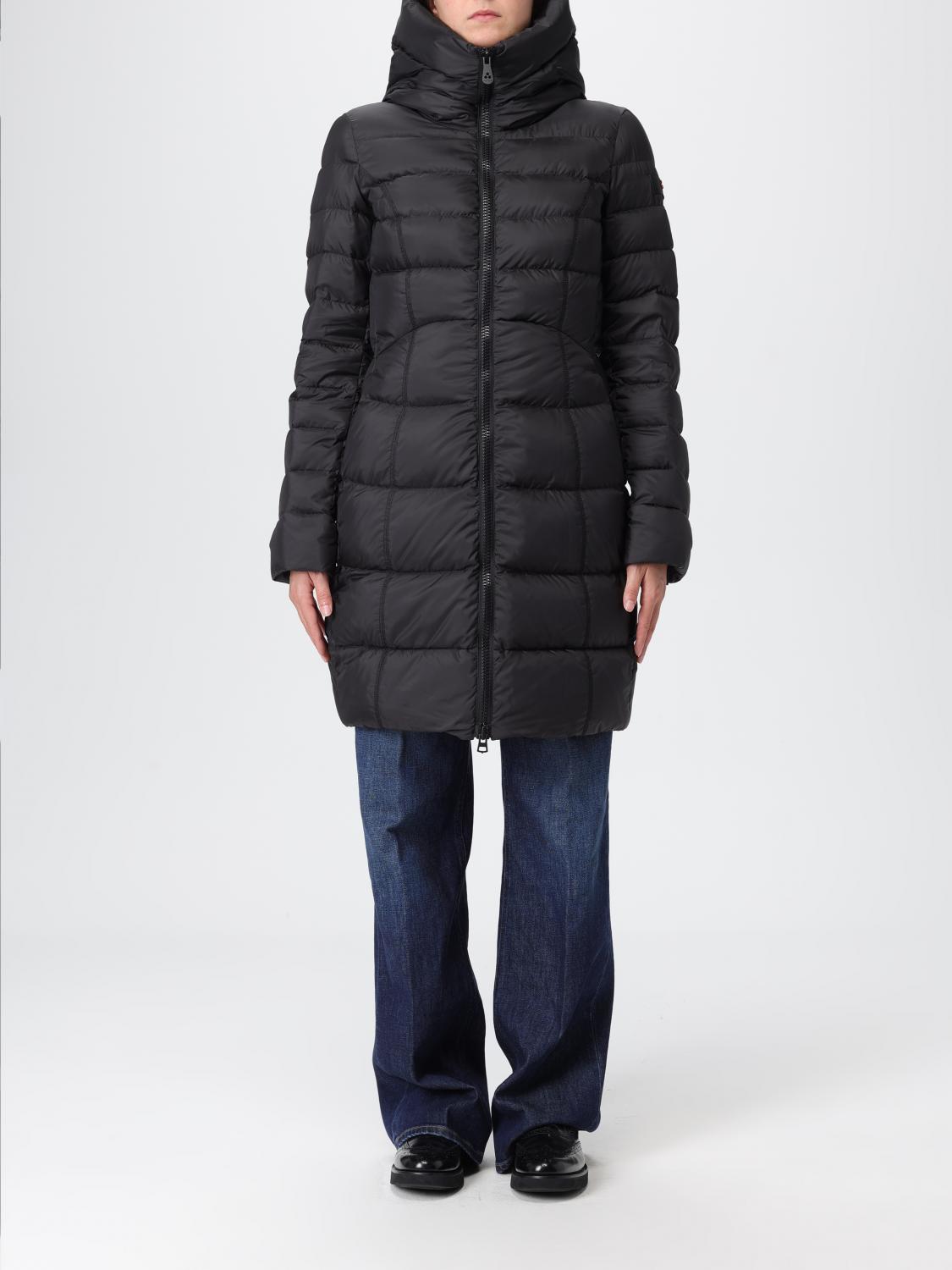 Peuterey Woman Puffer Black Size 6 Polyester In Blue
