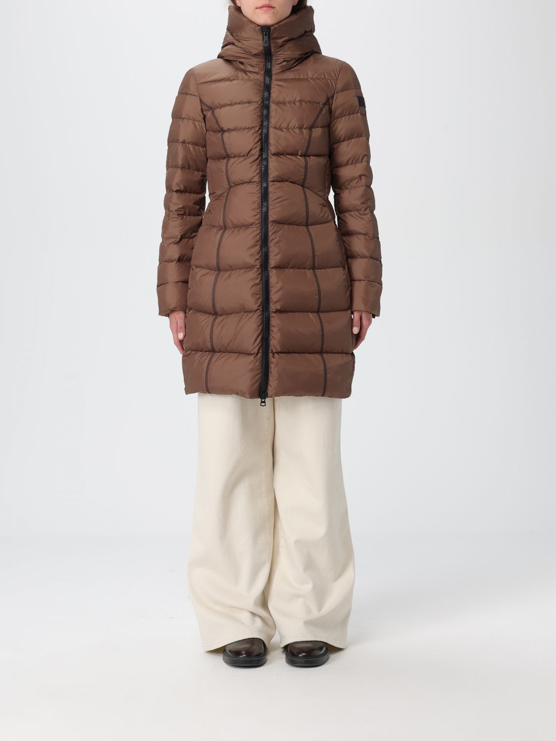 Peuterey Quilted Down Jacket In Brown