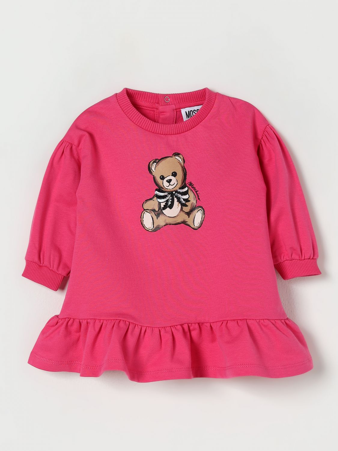 Moschino Romper Kids Color Raspberry In Pink