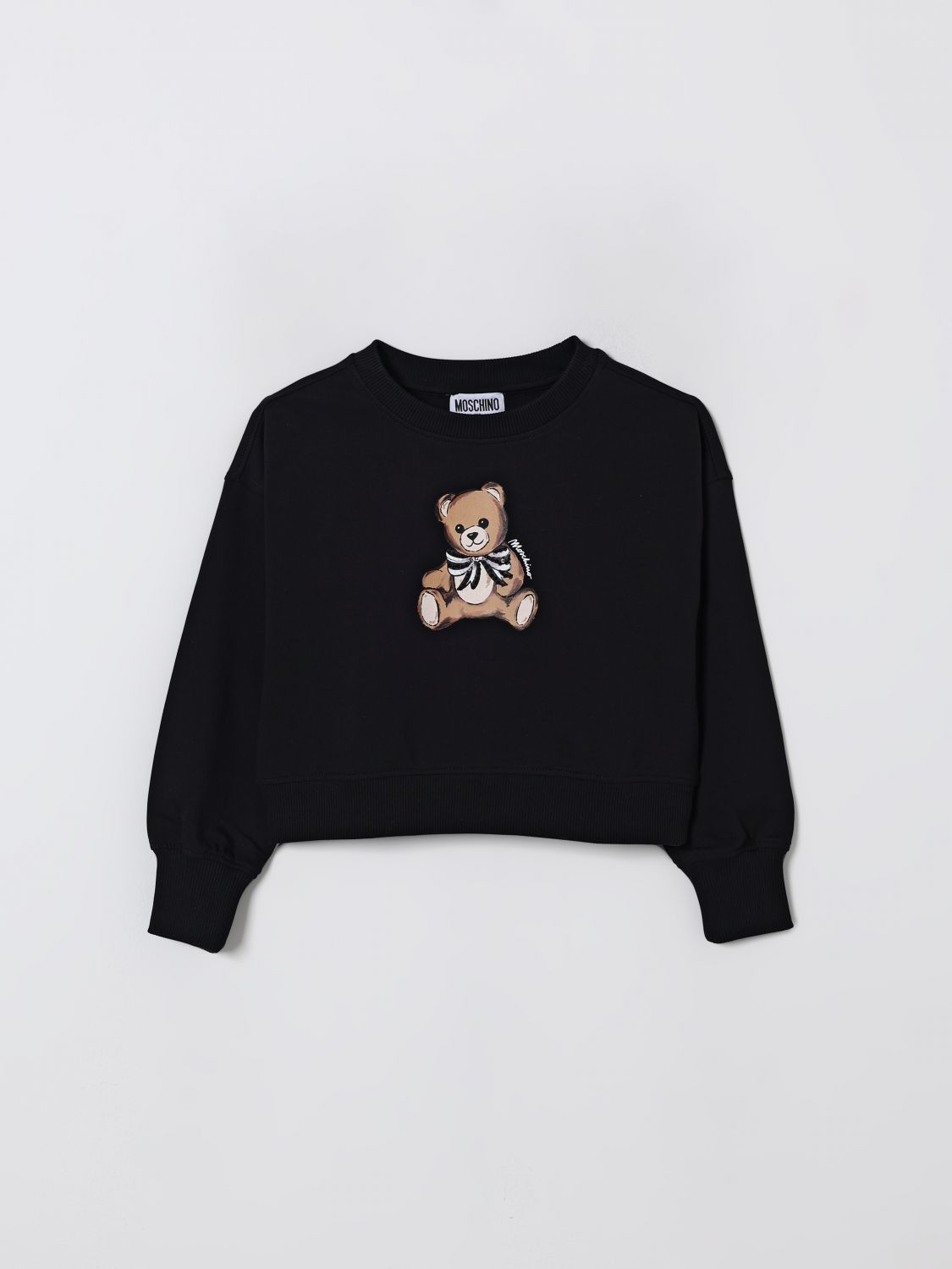 Moschino Sweater Kids Color Black In Animal Print