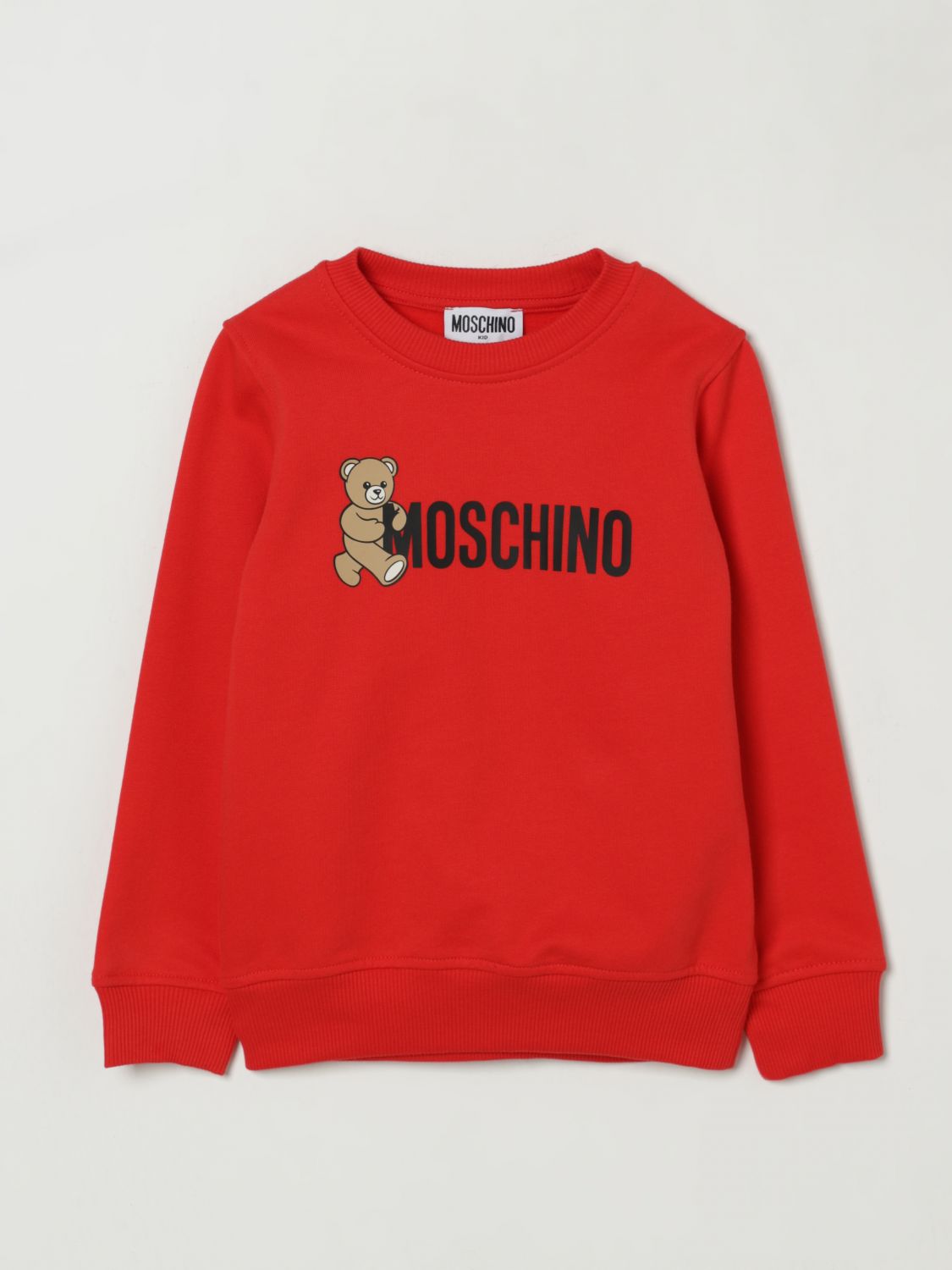 Moschino Teddy-print Sweatshirt In Red