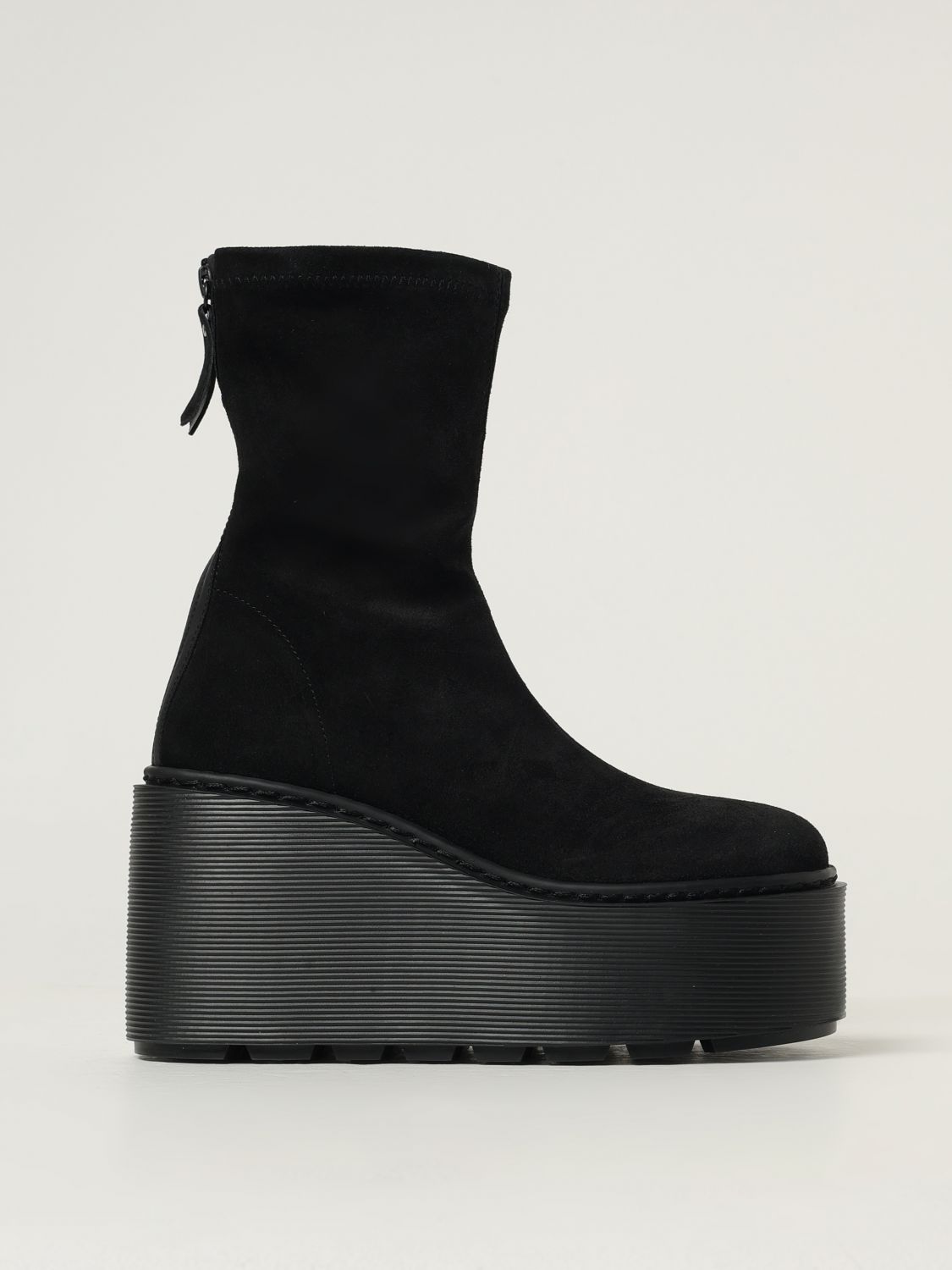 Vic Matie 100mm Stripy Platform Boots In Black