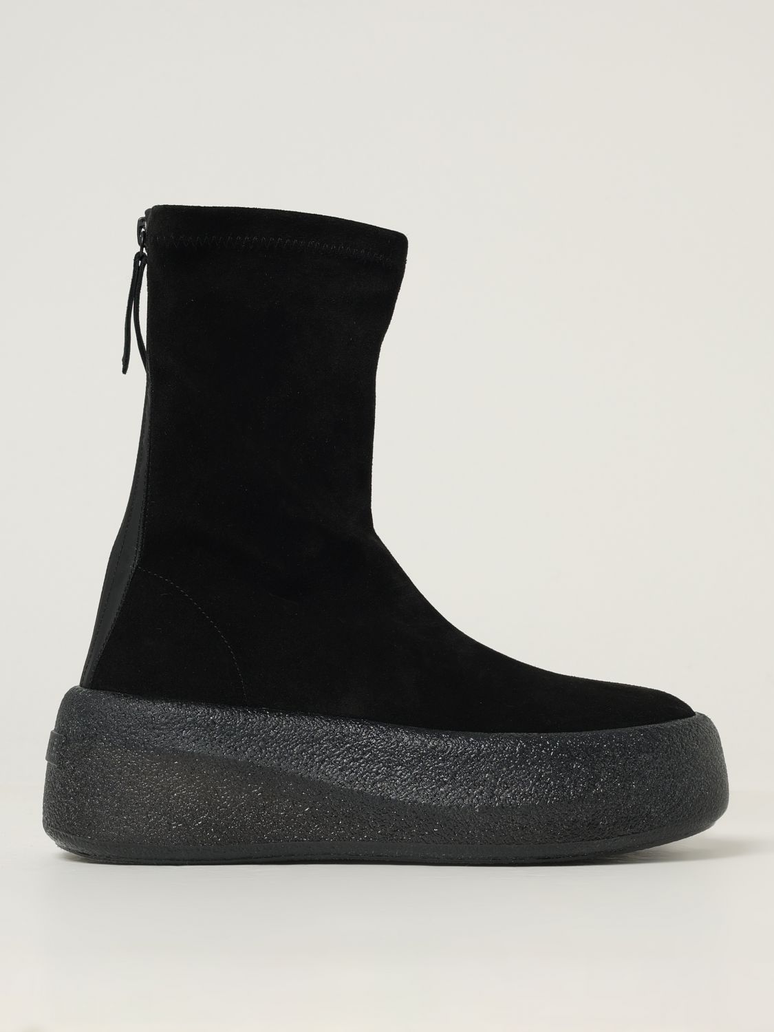 Vic Matie Stretch-fabric Platform Trainers In Black