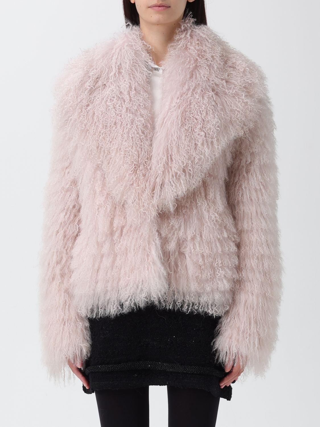 Simonetta Ravizza Fur Coats  Woman Color Pink