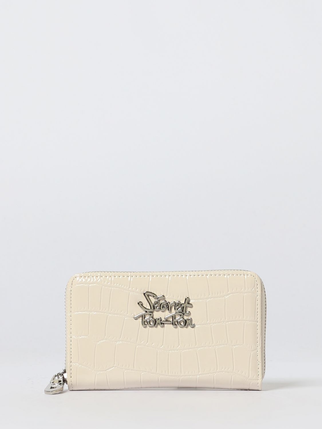 Secret Pon-pon Wallet Woman Color Butter In White