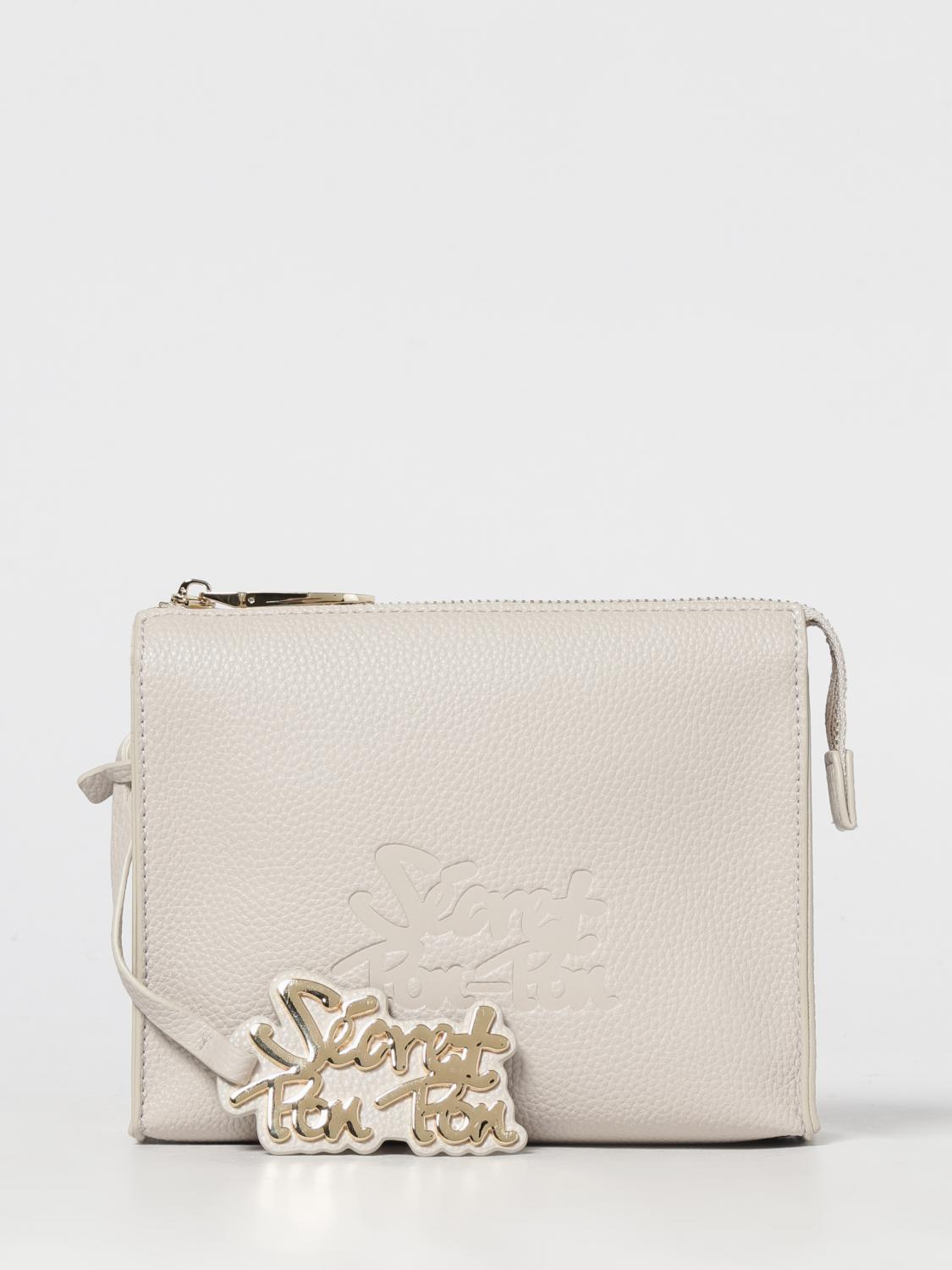 Secret Pon-pon Crossbody Bag  Woman Color Cream In White