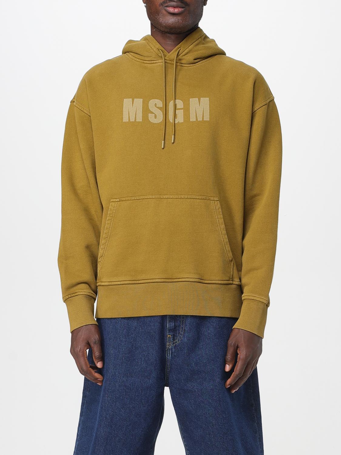 Msgm Sweatshirt  Men Color Military In Yellow