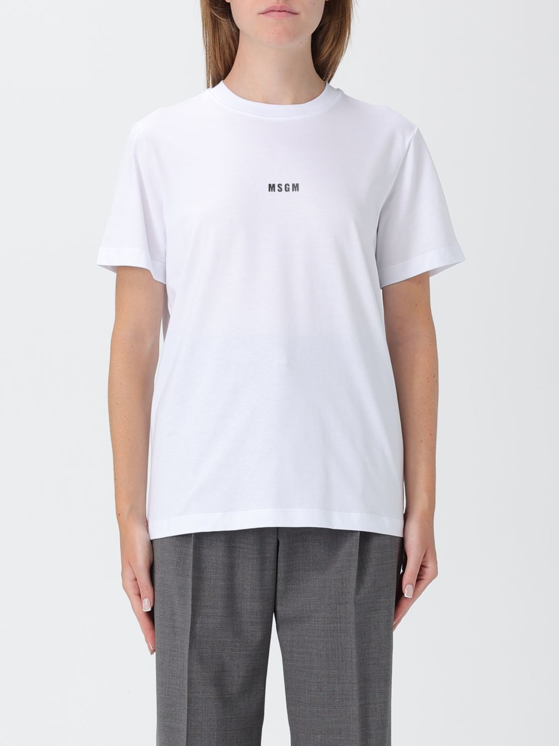 Msgm T-shirt Woman Color White In White