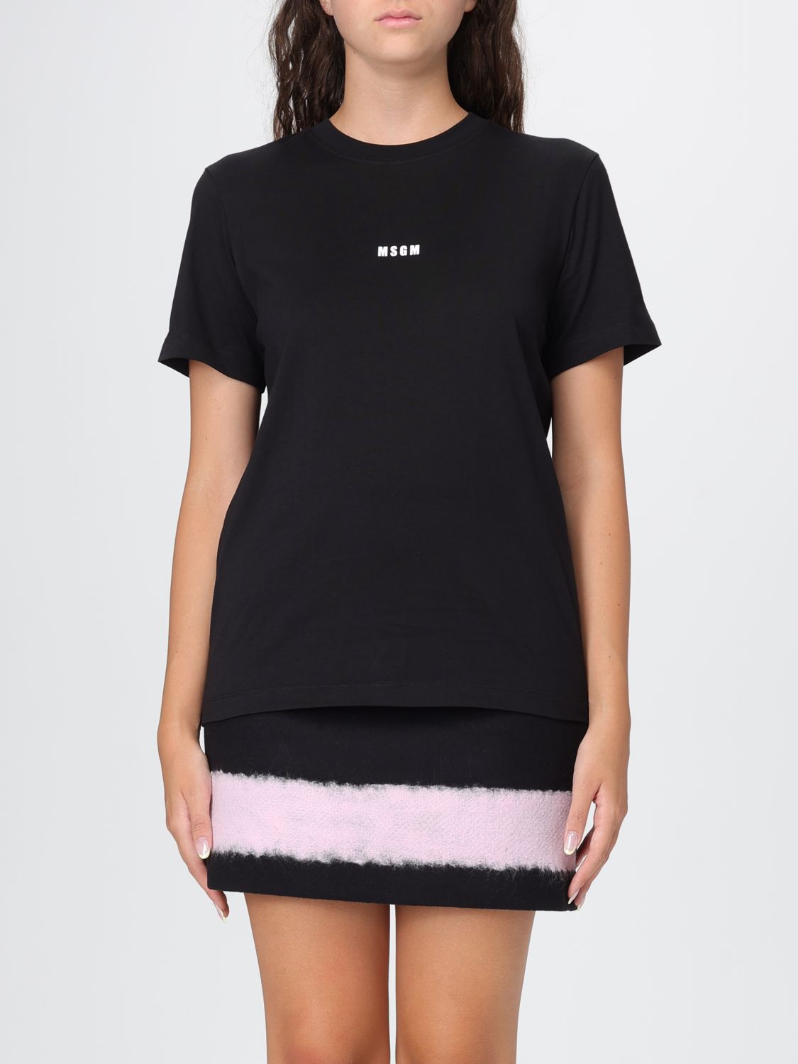 Msgm T-shirt Woman Color Black In Black