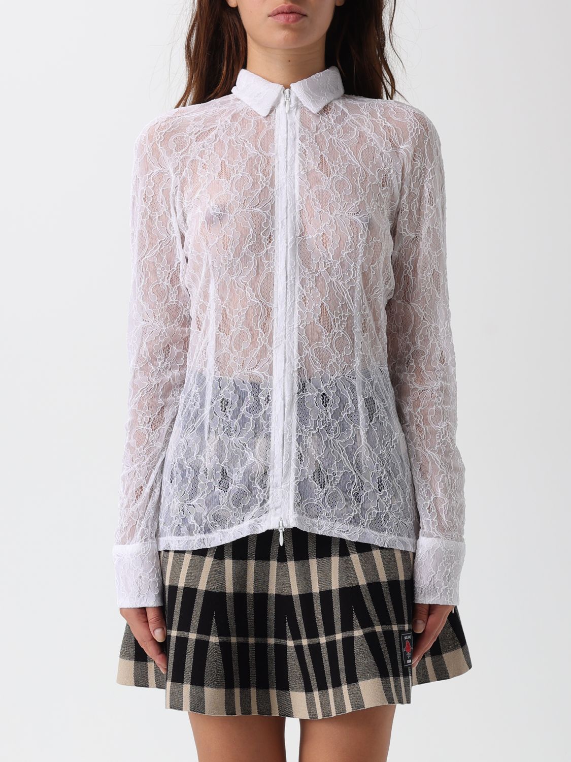 Msgm Shirt Woman Color Butter In White