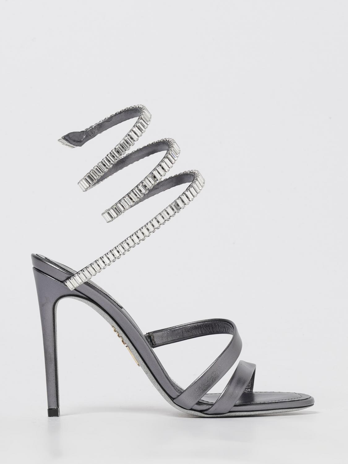 René Caovilla Heeled Sandal Rene Caovilla Woman Color Grey In Gray