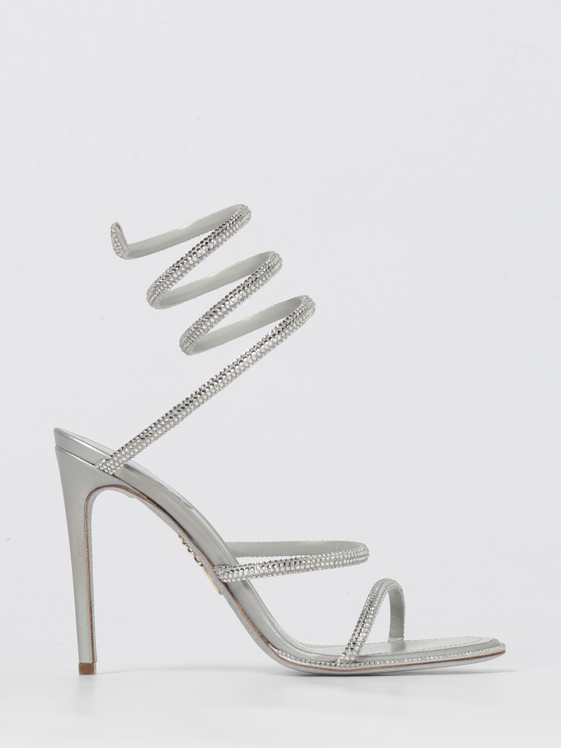 Rene Caovilla Heeled Sandal in Grey