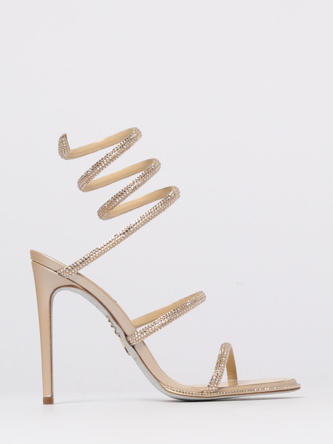 René Caovilla Heeled Sandal Rene Caovilla Woman Color Beige In Nude