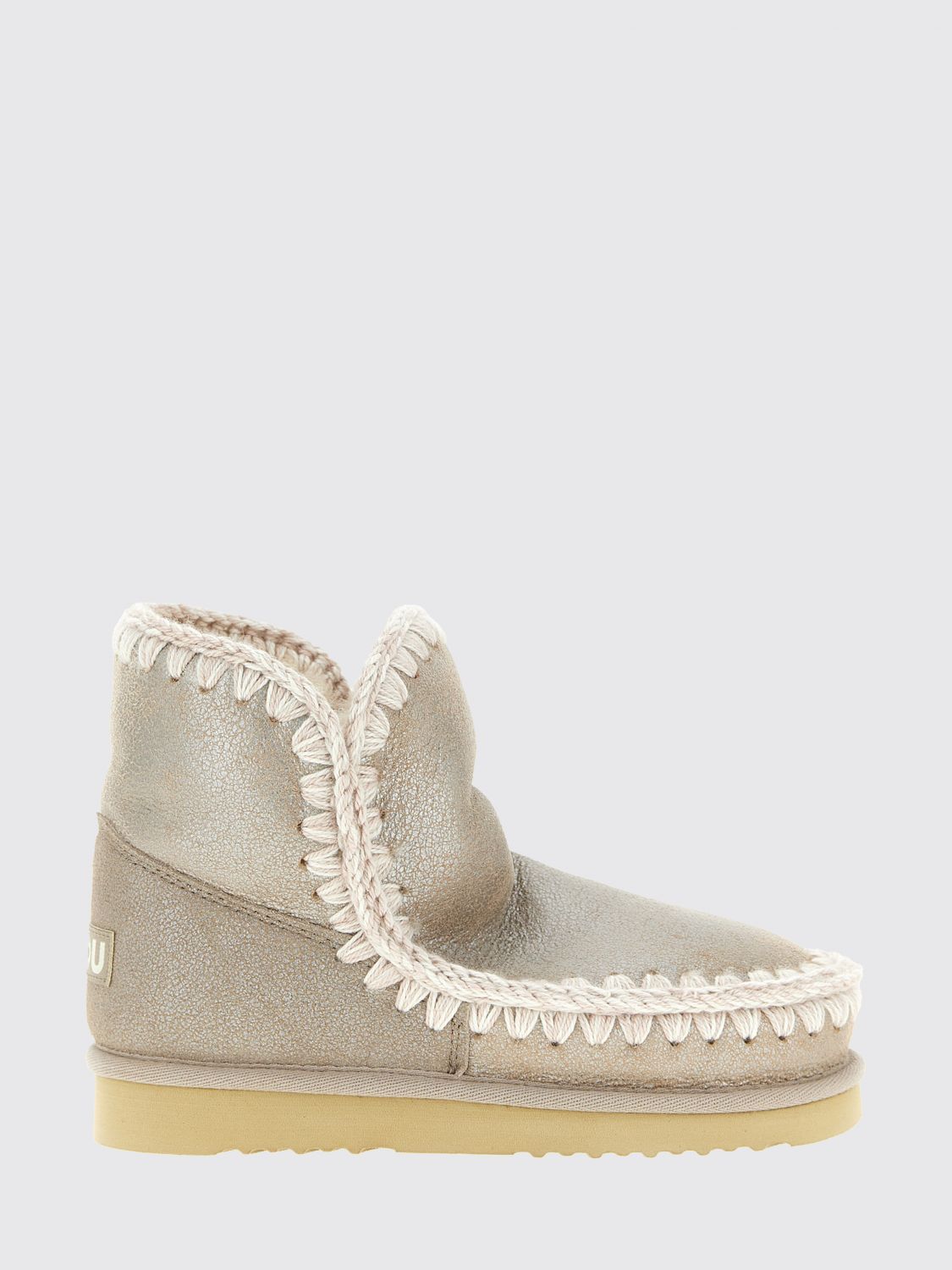 Mou Flat Ankle Boot  Woman Color Silver In Gray