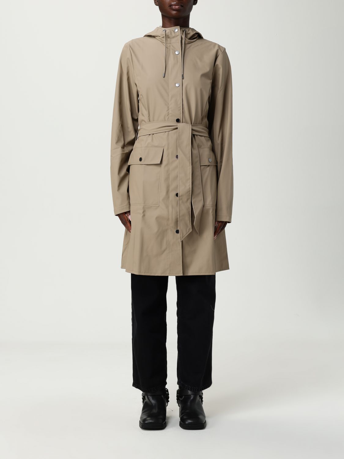 Rains Coat  Woman Color Beige In Sand