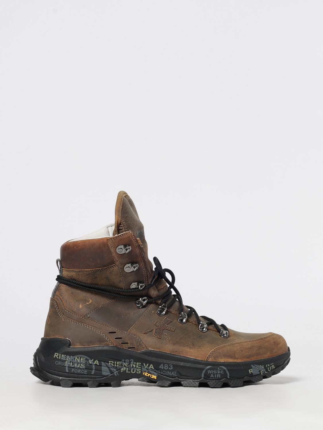 Premiata Lace-up High-top Boots In Brown