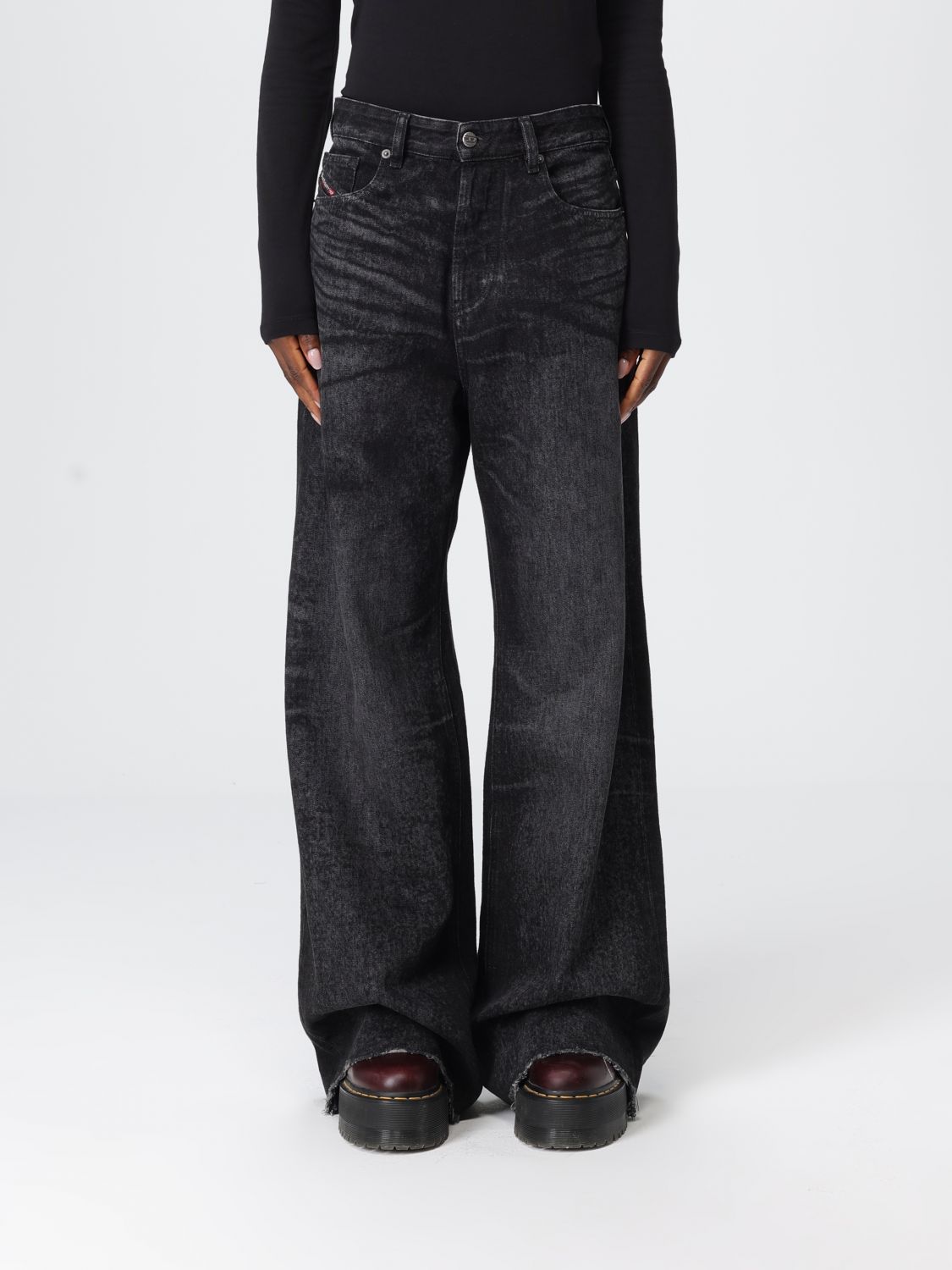 Diesel Jeans  Woman Color Black In Black