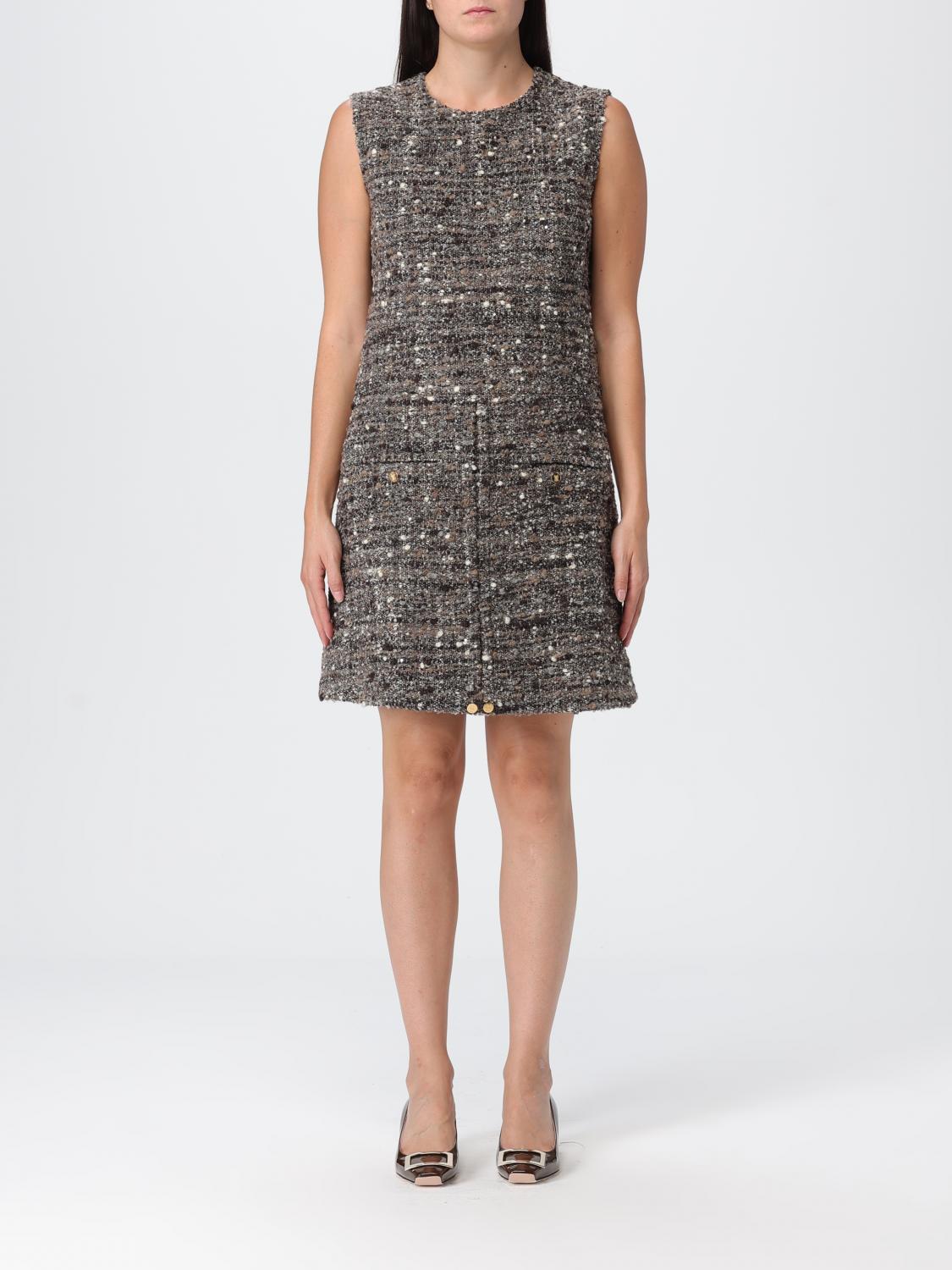 Giambattista Valli Dress Woman Color Brown In Gray