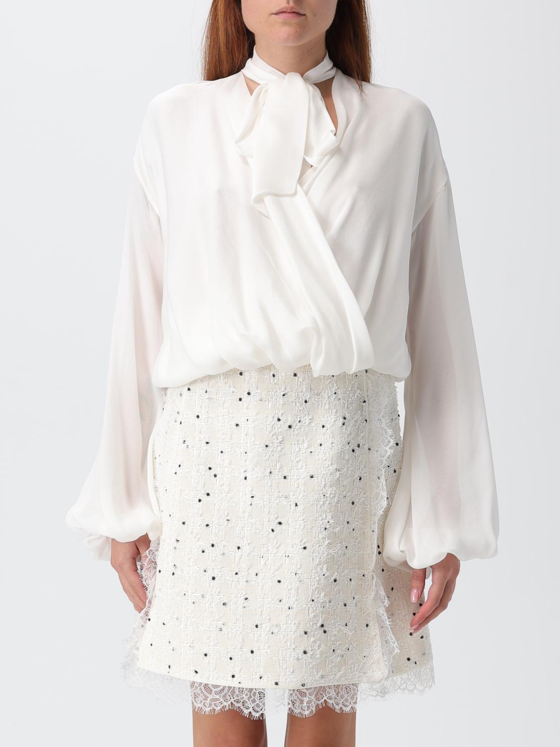 Giambattista Valli Top  Woman Color Yellow Cream In White