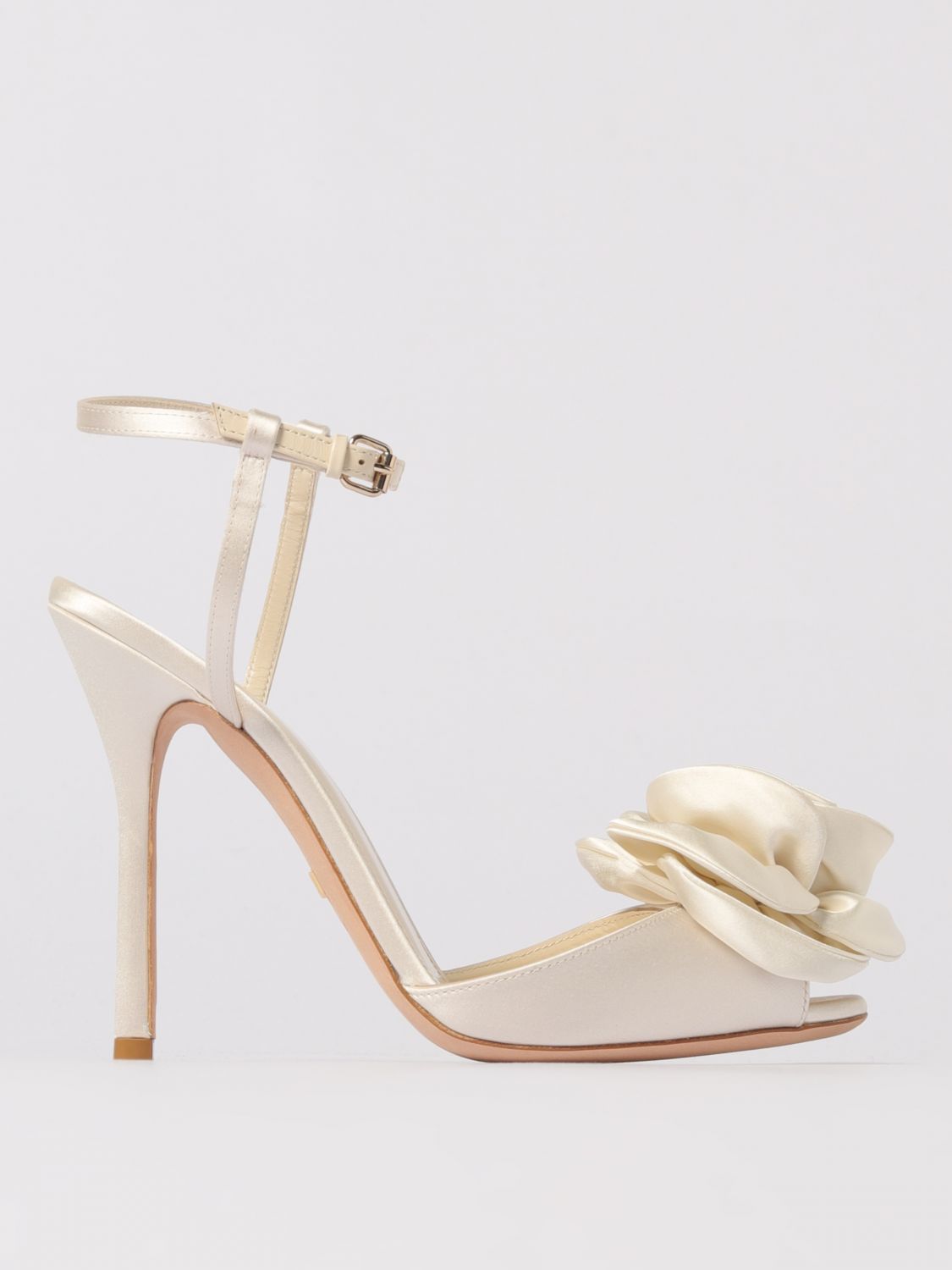 Giambattista Valli Rosette Embellished Sandal In Neutral