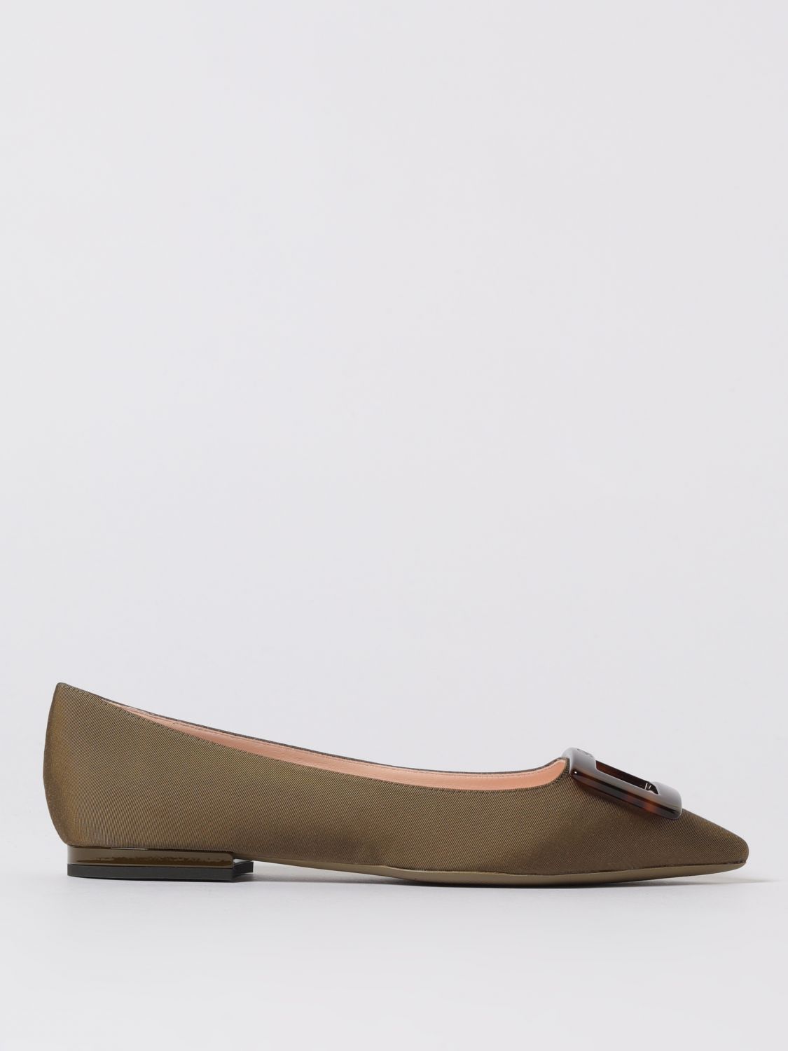 Roger Vivier Ballet Flats  Woman Color Military In Green