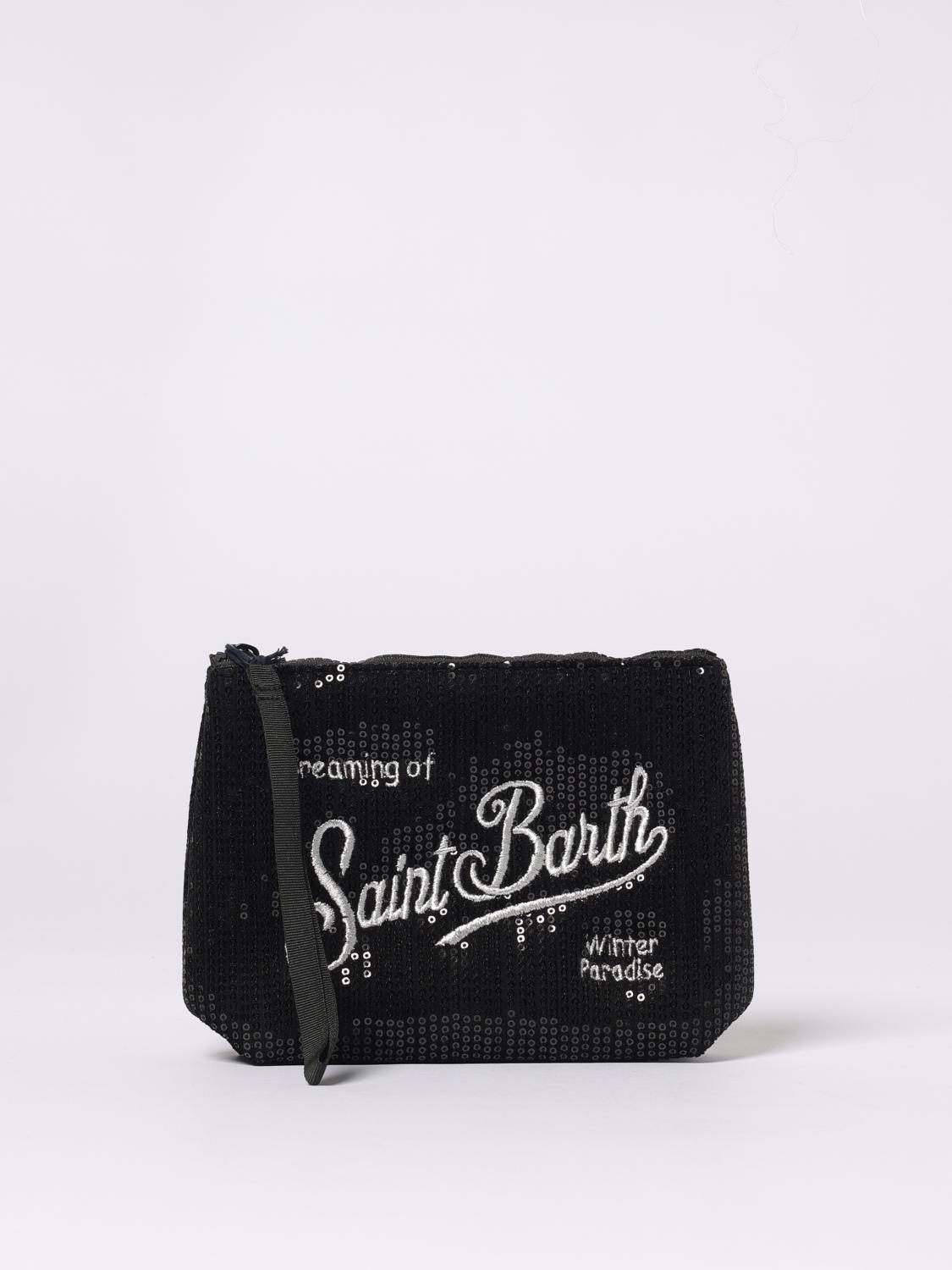 Mc2 Saint Barth Logo-embroidered Mini Bag In Black
