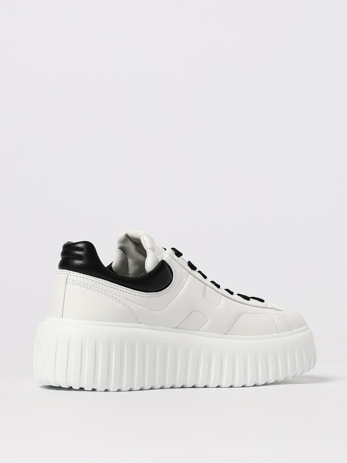 Hogan H-stripes Leather Sneakers In White