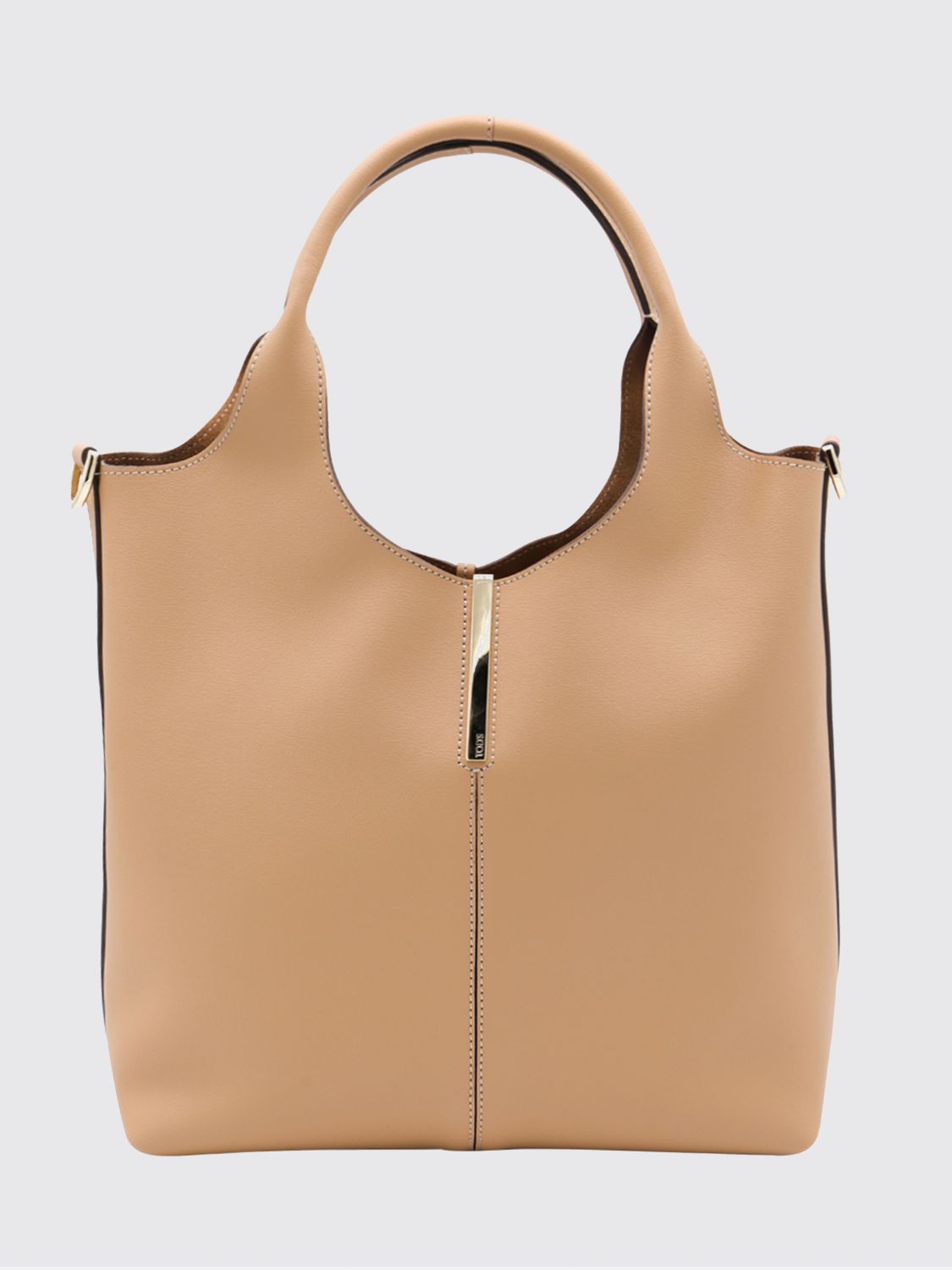 Tod's Shoulder Bag With Detachable Strap And Top Handles In Brown