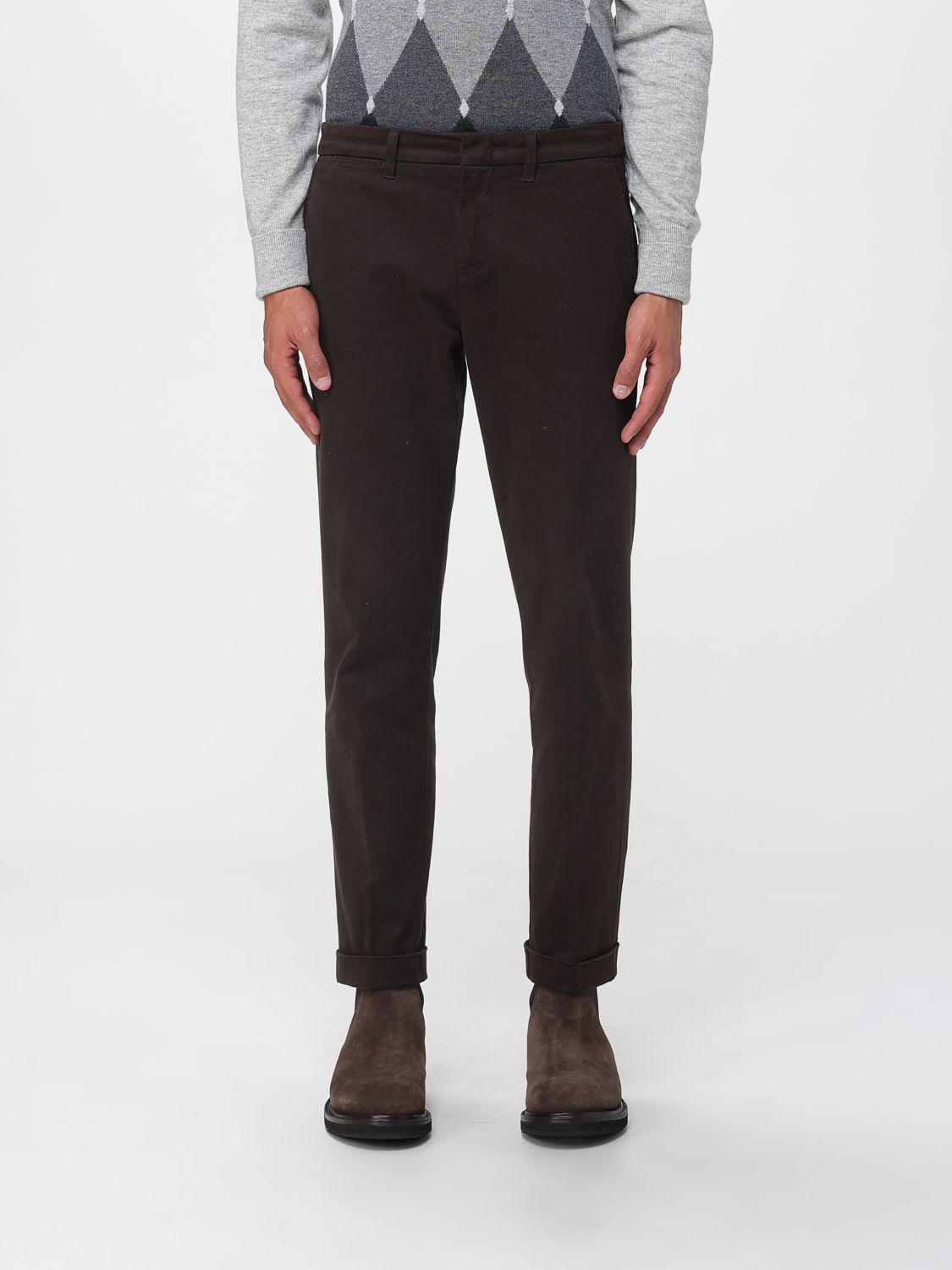 Fay Pants Men color Brown