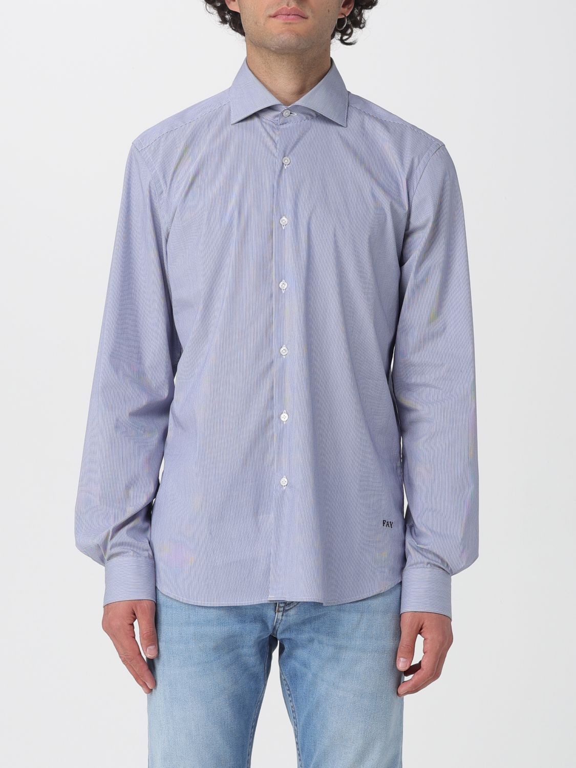 FAY Camicia in cotone a righe