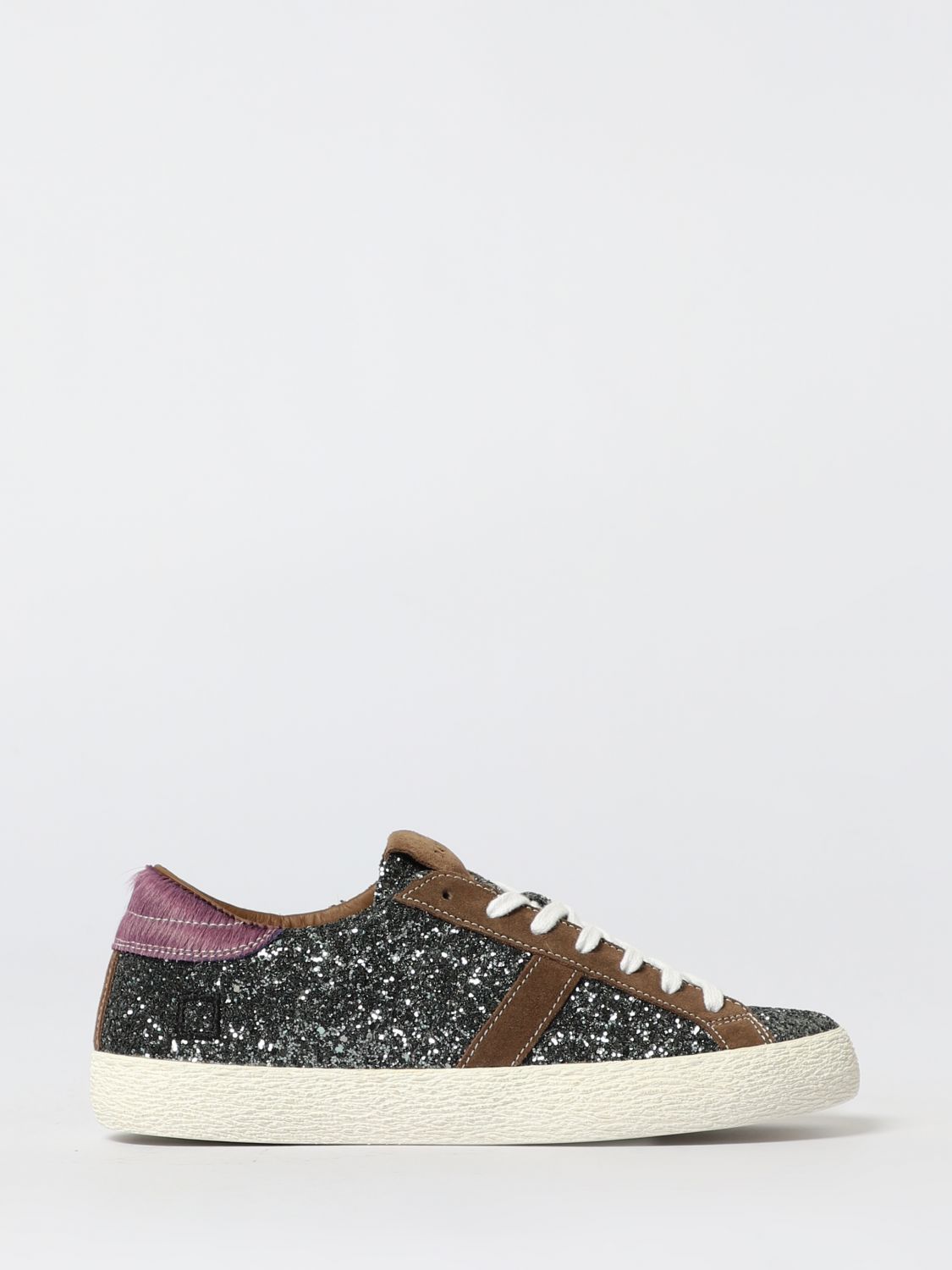 Date D.a.t.e. Low-top Glitter Sneakers In Gray