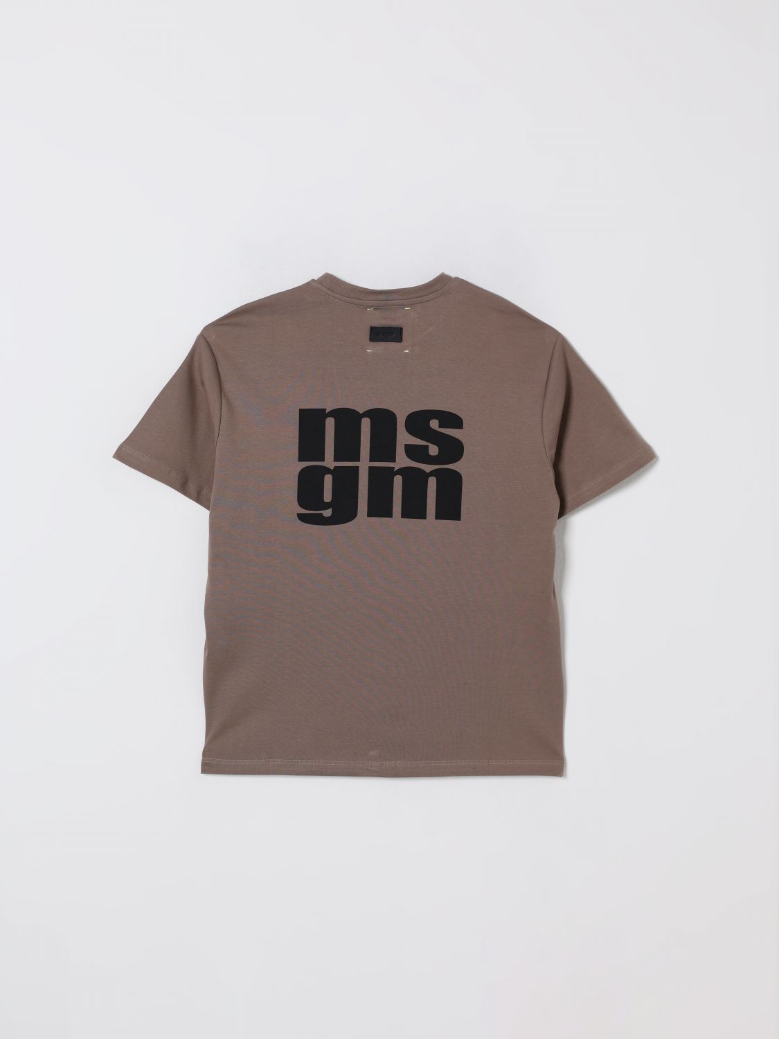 Msgm T-shirt Kids Kids Color Dove Grey In Brown