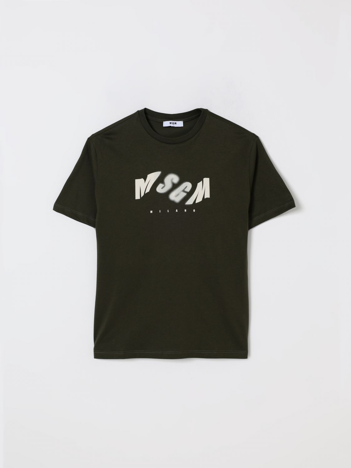 Msgm T-shirt Kids Kids Color Military In Green