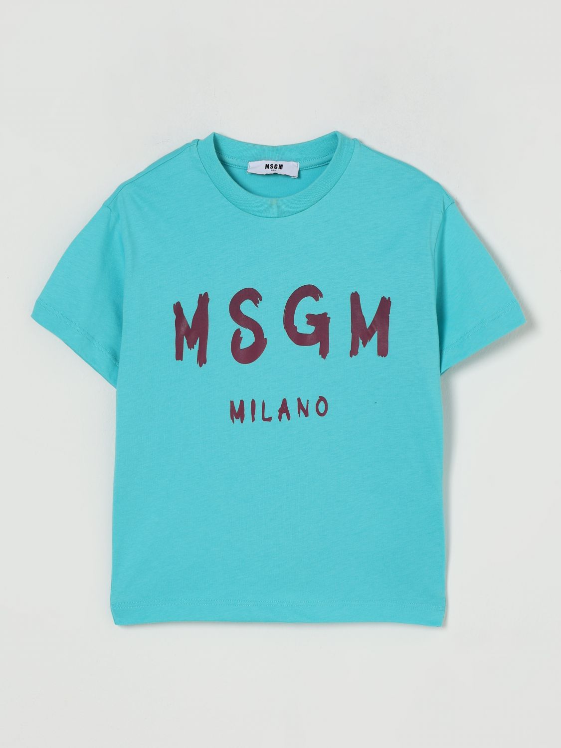 Msgm T-shirt  Kids Kids Color Gnawed Blue In Blue
