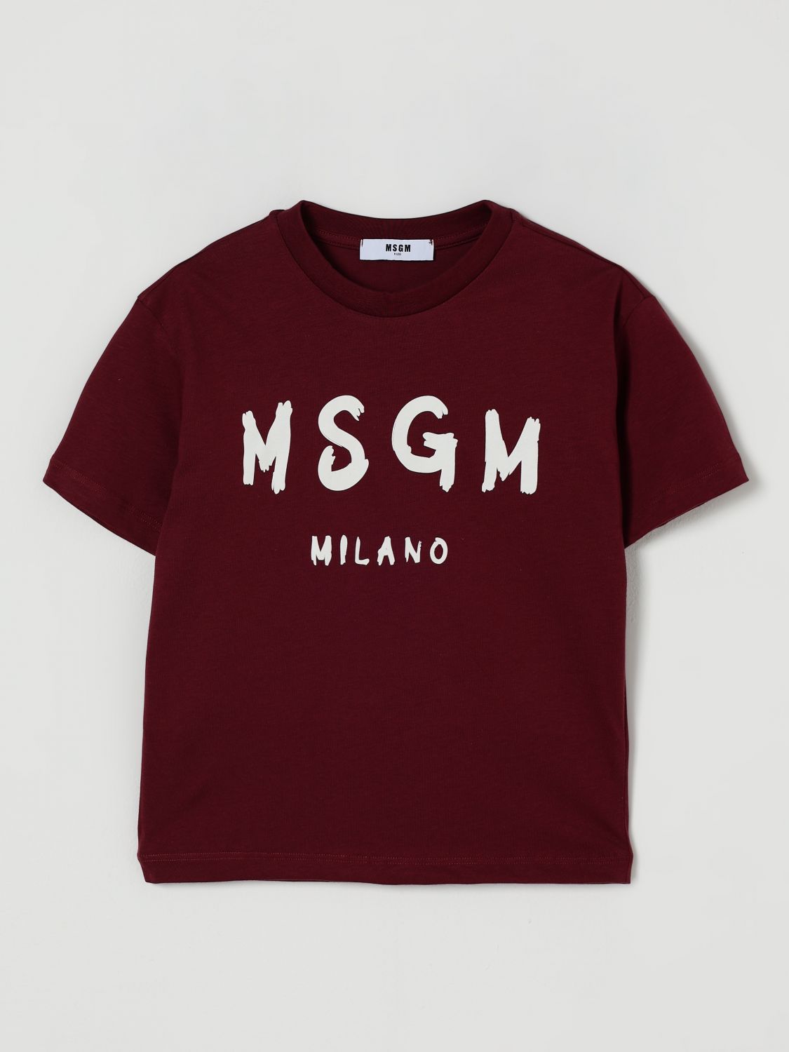 Msgm T-shirt Kids Kids Color Burgundy In Burgundy