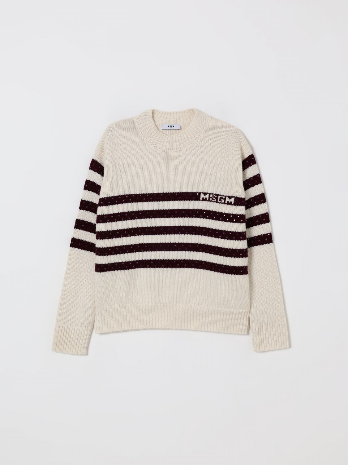 Msgm Sweater Kids Kids Color Burgundy In Animal Print