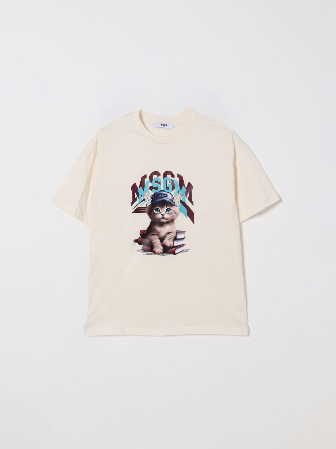 Msgm T-shirt  Kids Kids Color Cream In White
