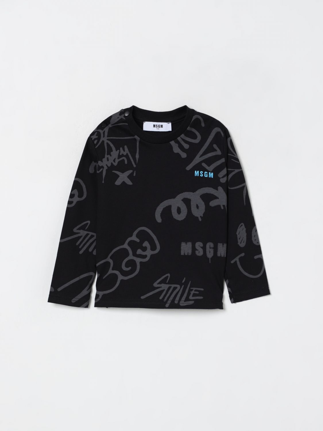 MSGM MSGM KIDS T-Shirt Kids color Black　MSGM KIDS Tシャツ キッズカラー ブラック