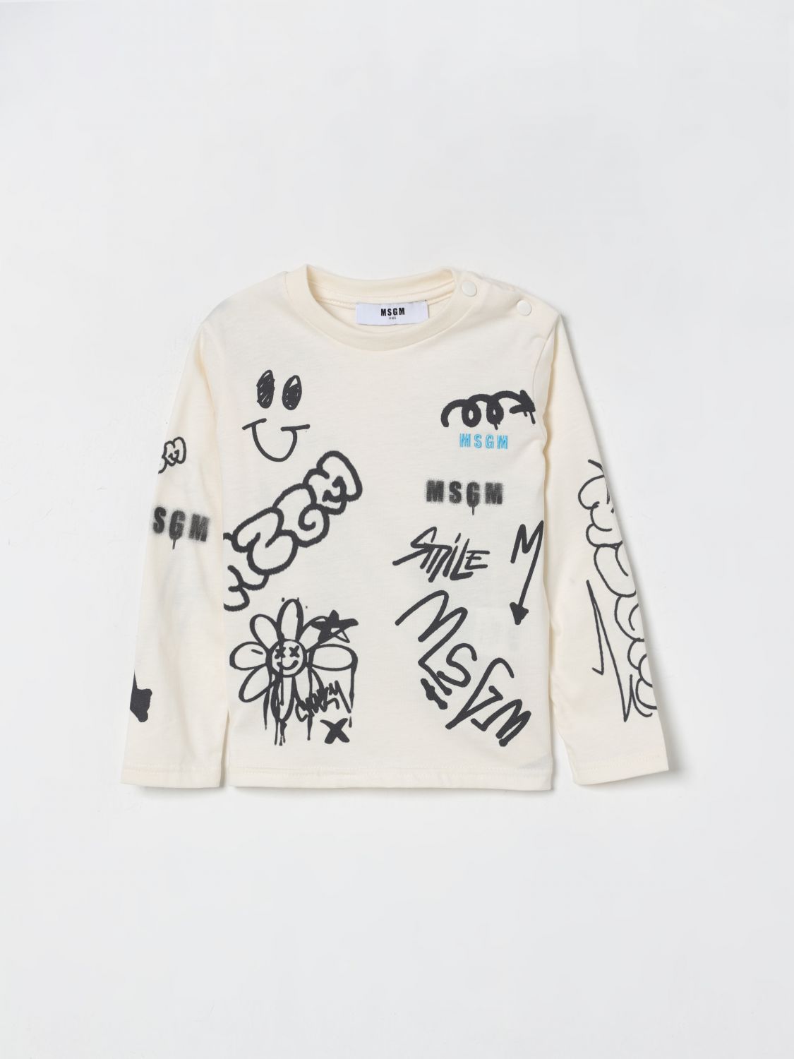 Msgm Babies' T-shirt  Kids Kids Color Cream In White