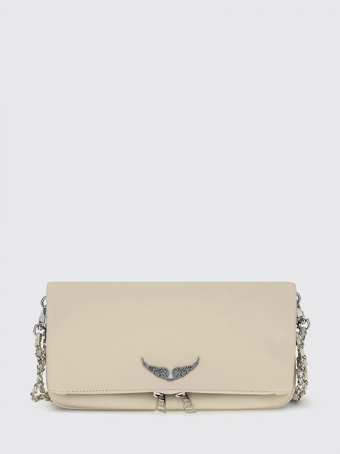 Zadig & Voltaire Clutch Woman Color Beige In White