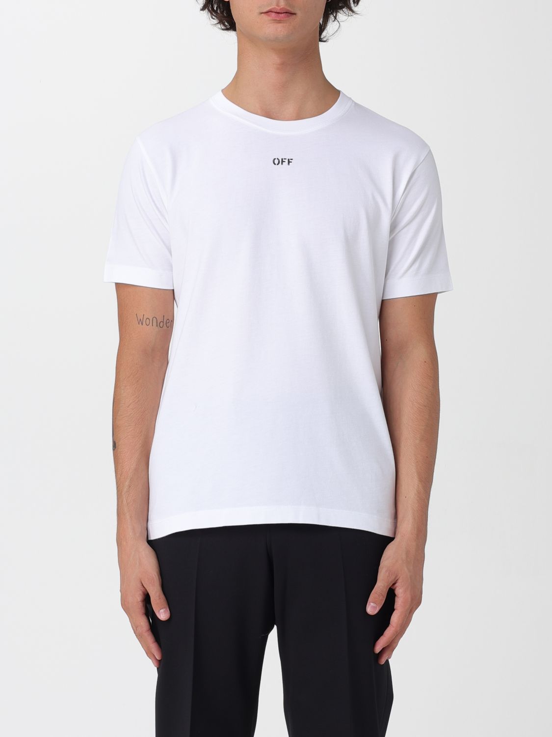 Off-white Thinkman Arrow Skate Logo Tee In White