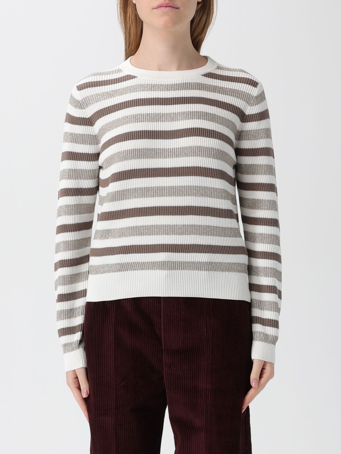 Brunello Cucinelli Sweater  Woman Color Beige In Multi