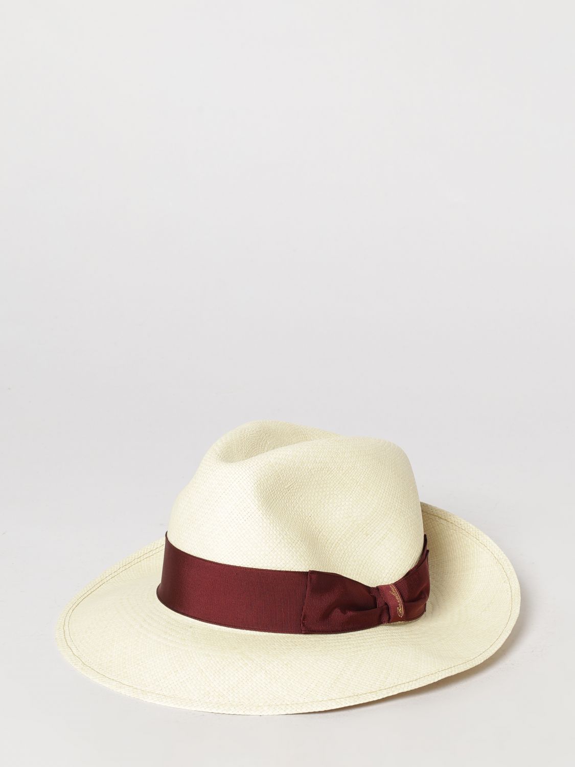 BORSALINO Hat Men color Burgundy