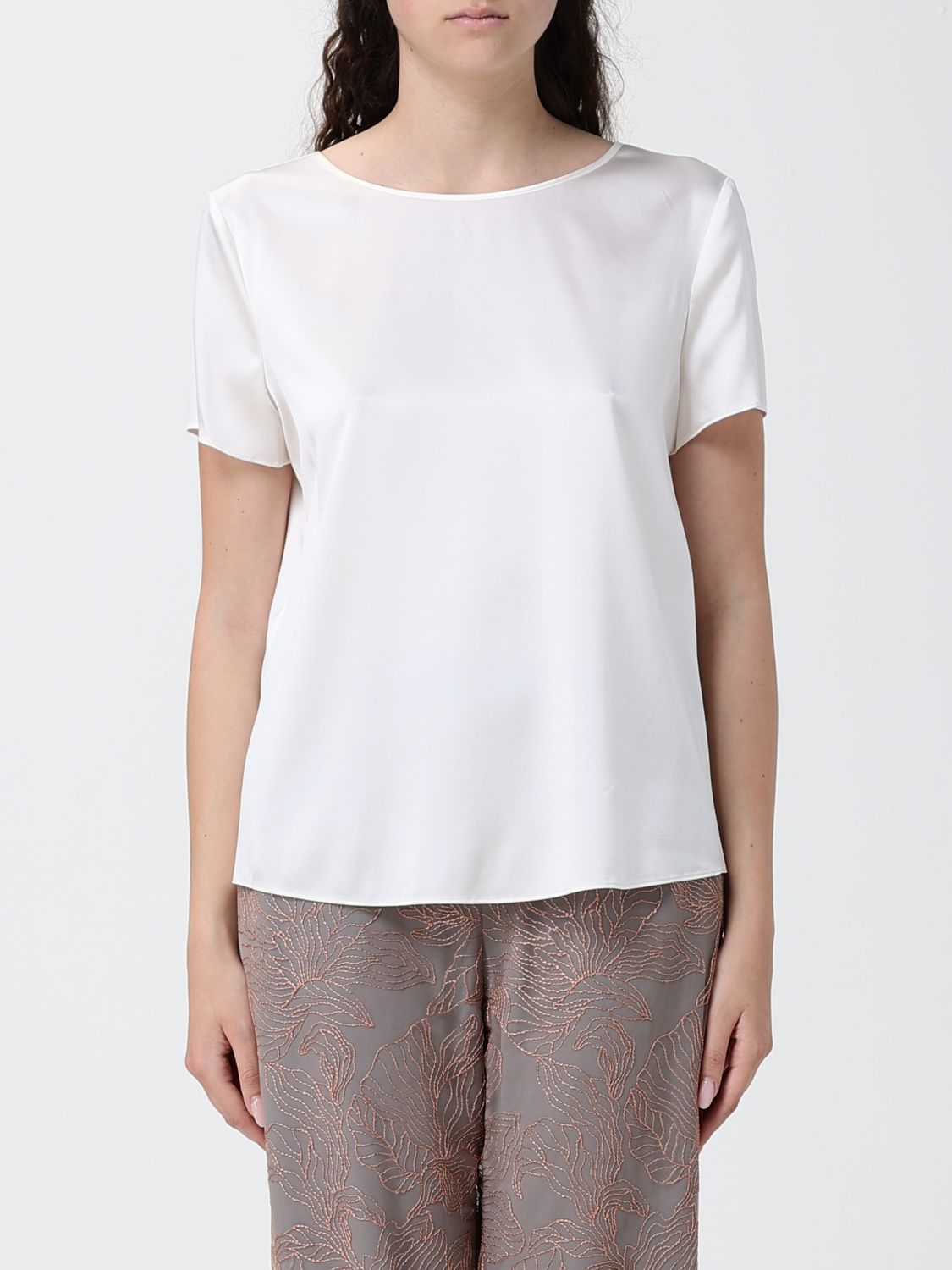 EMPORIO ARMANI Top Woman color Yellow Cream