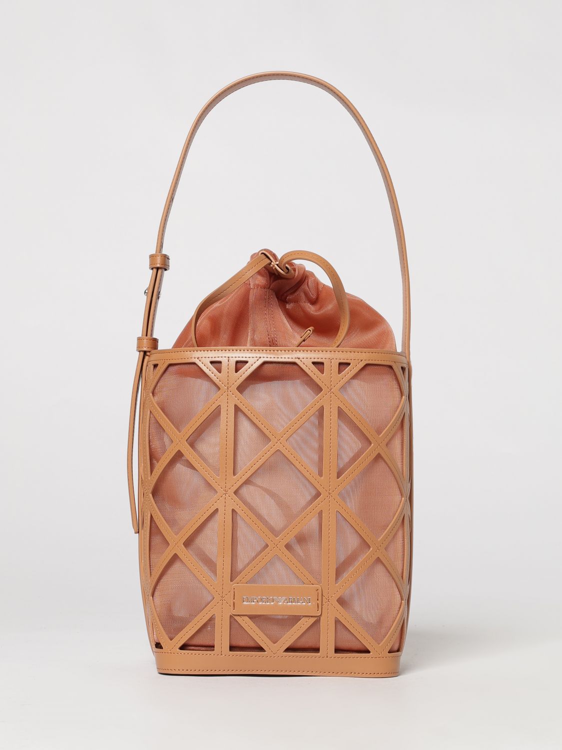 EMPORIO ARMANI Borsa in pelle sintetica e nylon a rete