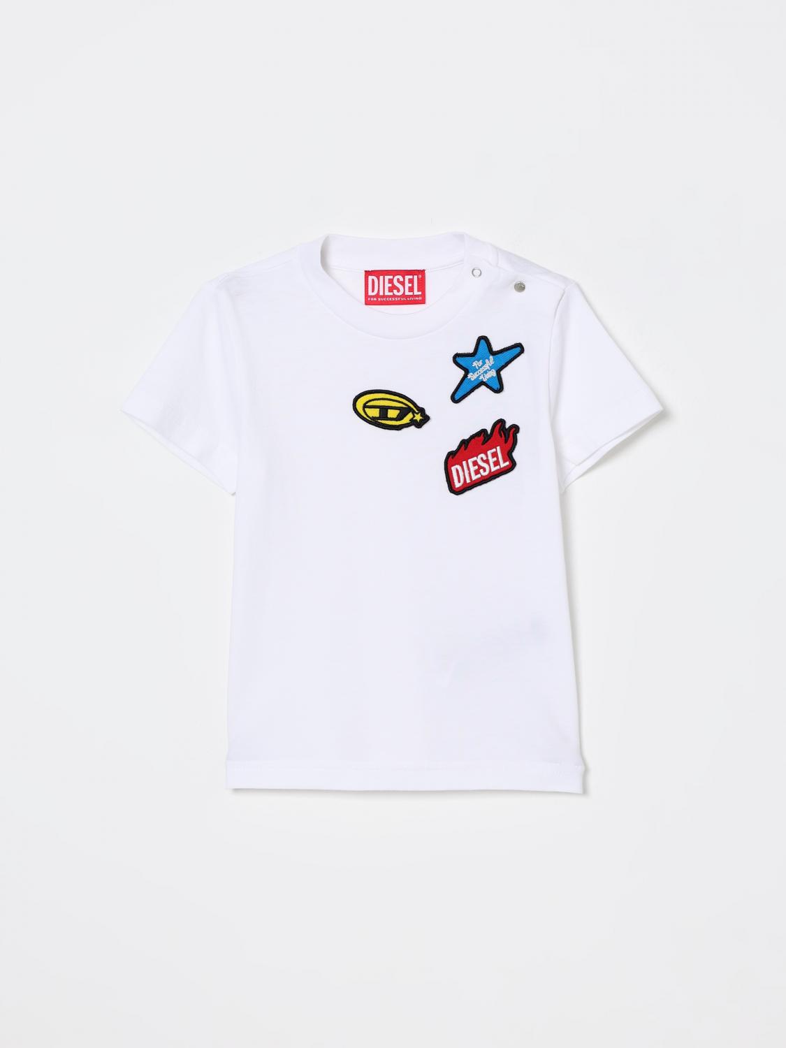 Diesel Unisex Kleinkind Weiß T-Shirt Kids Color