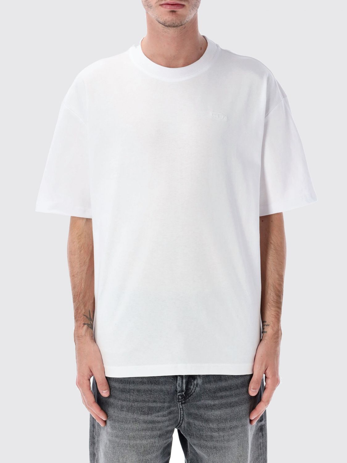 Diesel Ανδρών Άσπρο T-Shirt Men Color
