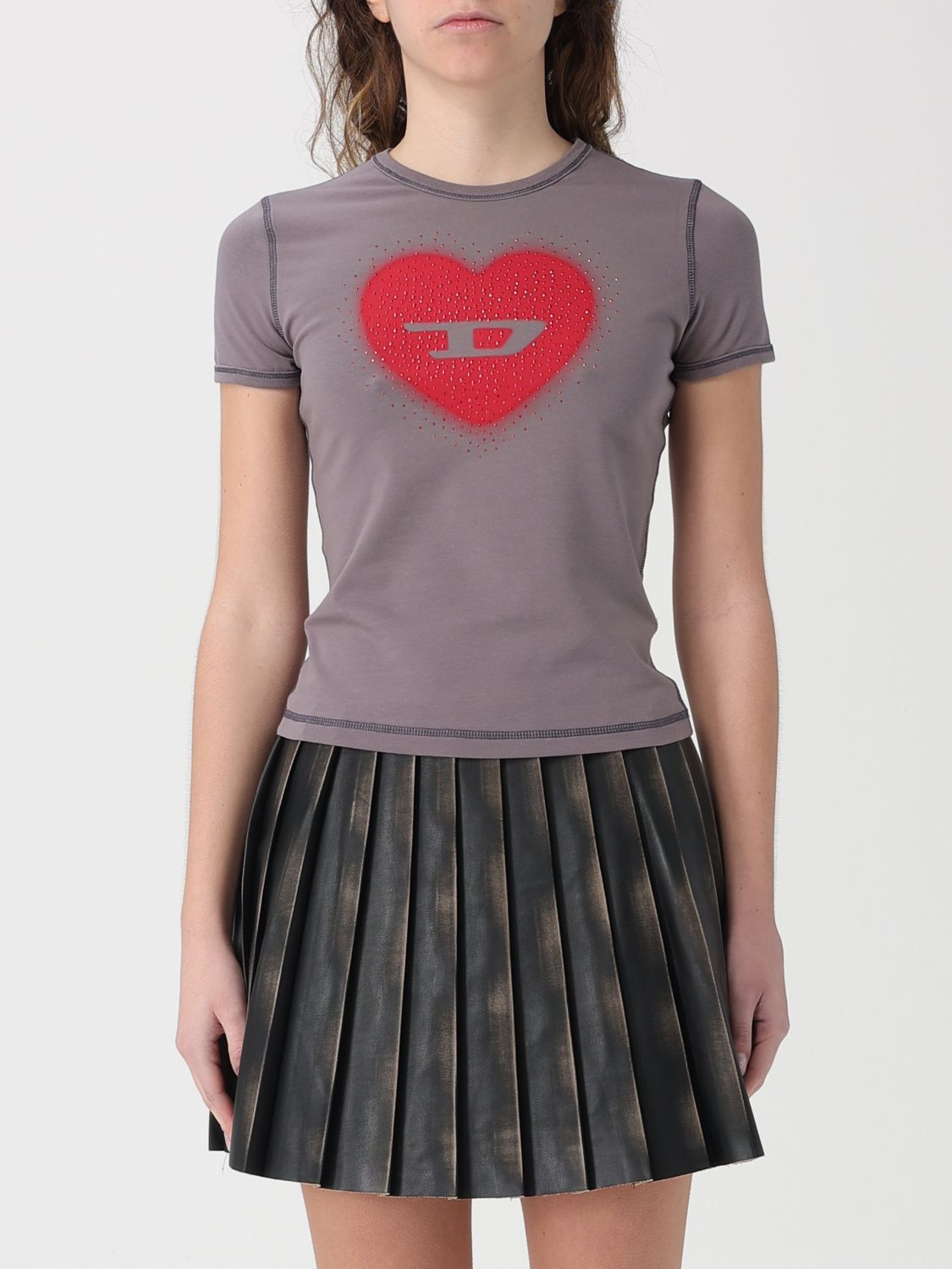 DIESEL T-Shirt Damen Farbe Grau