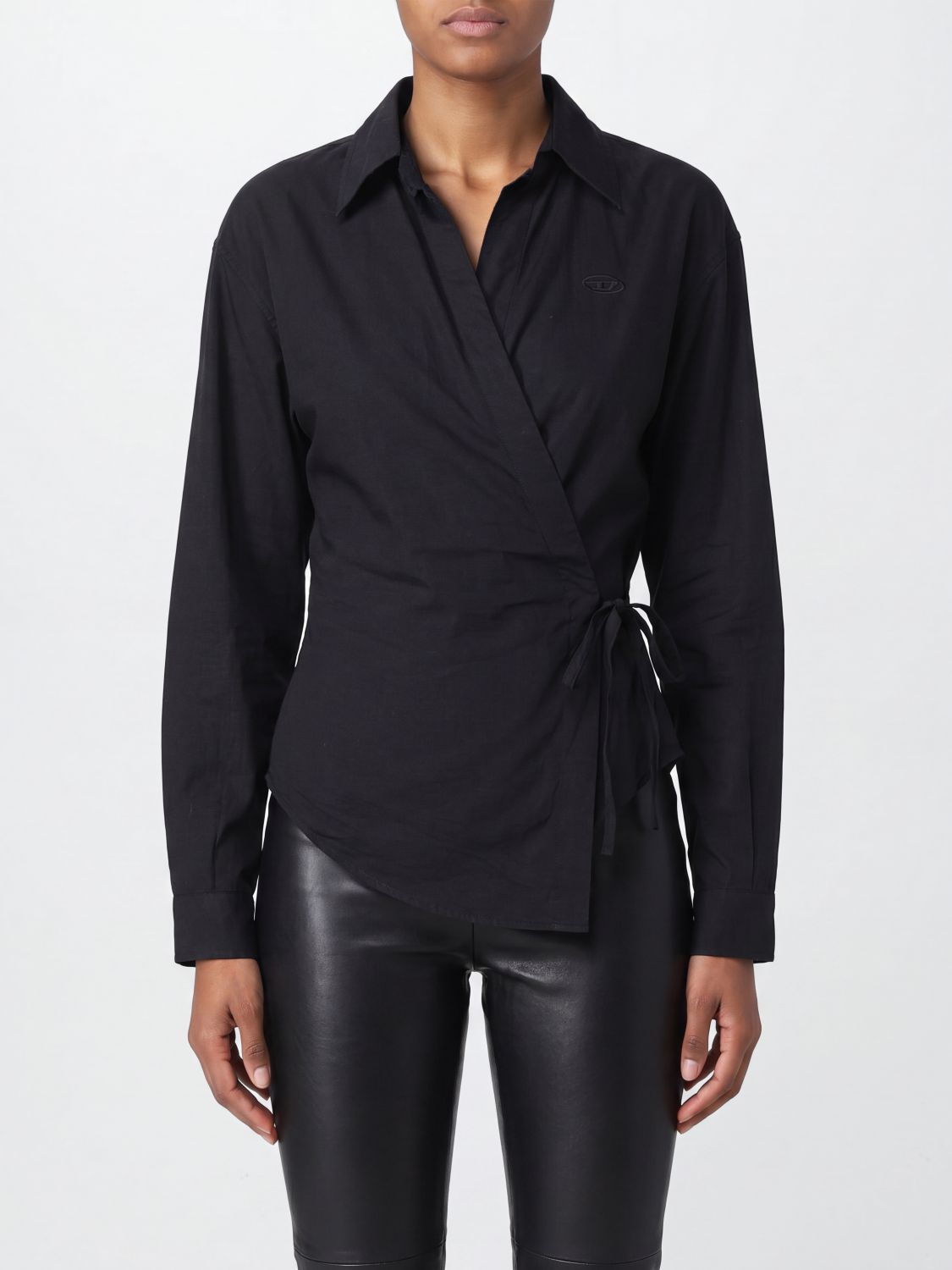 DIESEL Camicia C-Delphos ad incrocio in misto lino
